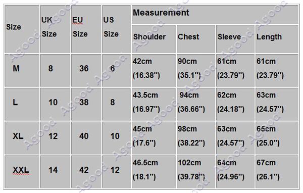 xxl t shirt size chart