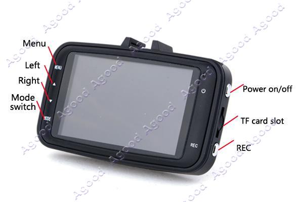 1080P 2.7 Car DVR Camcorder Vehicle Camera Recorder Dash Cam G Sensor